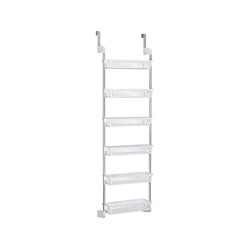 Household Essentials 6-Shelf Plastic Over-the-Door Storage Rack, 18 ...