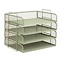 Staples Metal Mesh Side Loading Stackable Letter Tray, Letter Size, Sage Green, 4/Pack (ST63843)~#|#~85526D8A-47D1-4B87-AF31302CC55E97C0_sc7