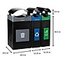 Commercial Zone Avante Series Polyethylene Triple-Stream Trash, Recycling and Compost Center, 115 Gallon, Black (787304MSA)~#|#~85577445-C8B6-48E0-B4FD91992CA0E0EF_sc7