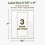 Avery Hemp Rectangle Laser/Inkjet Multipurpose Labels, 2-1/2" x 4", Off-White (60/Pack)~#|#~855ABA49-B8B4-4C0E-929BD6F3B201B2A9_sc7