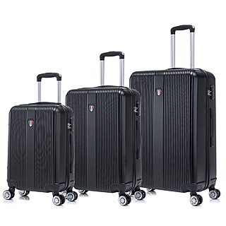 TUCCI COLPI 3-Piece Hardside Luggage Set with Spinner Wheels