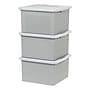 Iris 37.7 Quart Storage Container, Plastic, Gray, 3/Pack (500168)~#|#~8562260C-9248-4888-ACB1B795FCF51F71_sc7