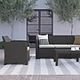 Flash Furniture Seneca Faux Rattan Chair, Loveseat, Sofa and Table Set, Dark Gray, 4/Set (DADSF123TDKGY)~#|#~85636AE7-6FBB-4291-A95F9E5BAADB435E_sc7