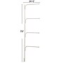 Household Essentials 70" HINGE‑IT Clutterbuster Family Towel Bar with 4 Swiveling Bars for Over‑Door Organizer, White (HHH12001)~#|#~856466D4-FB83-467B-B8E178C89F93C0D3_sc7