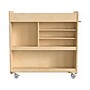 Flash Furniture Bright Beginnings Mobile 9-Section Storage Cart, 31.75"H x 33"W x 15.75"D, Natural Birch Plywood~#|#~85646D26-4EDD-497A-A99A0C7E915723C4_sc7