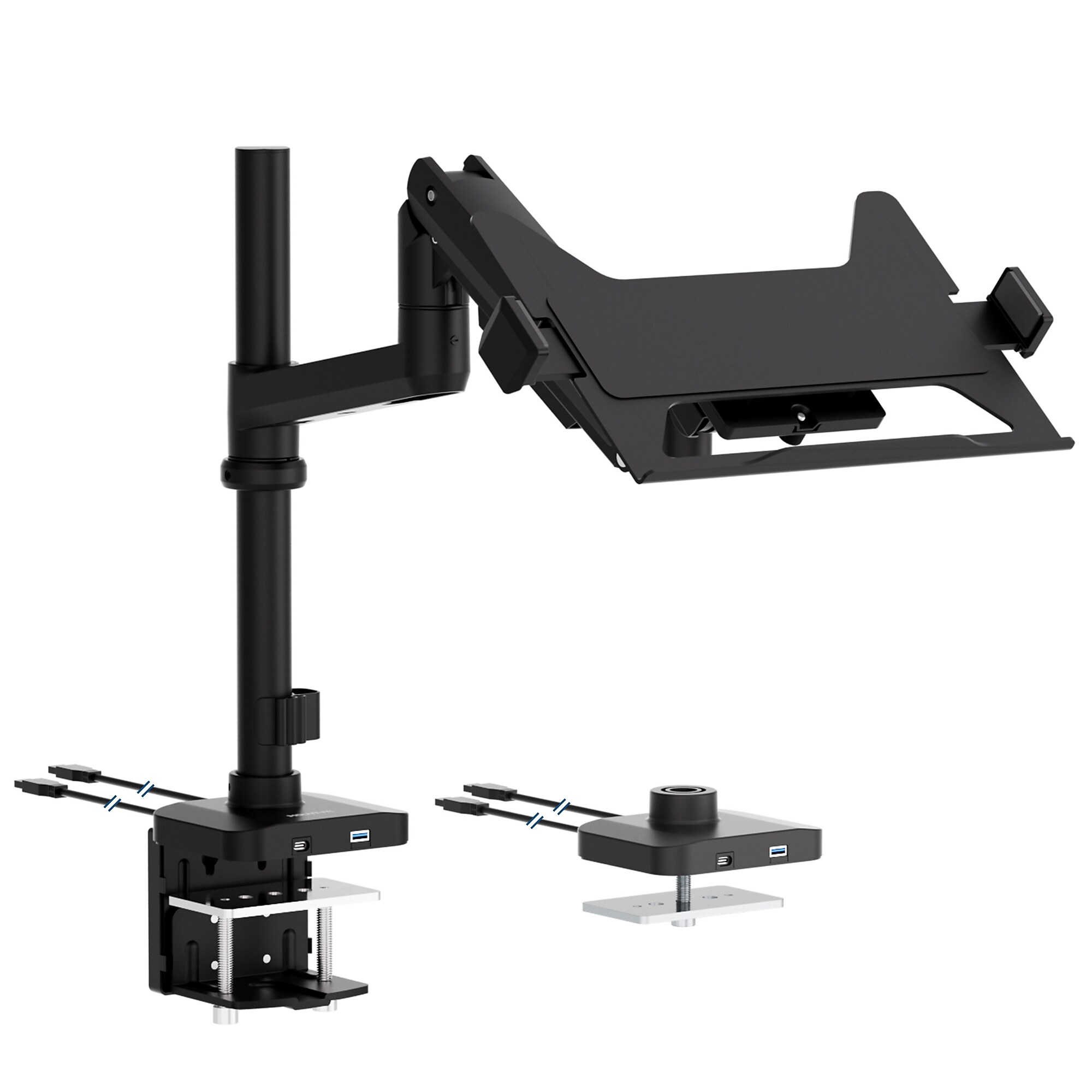 Mount-It! ProFlex Series Laptop Desk Mount with Pole and Gas Spring Arm for 11.6″- 17.3″ Laptops, Black (MI-12006) Sansujyuku sansujyuku.com