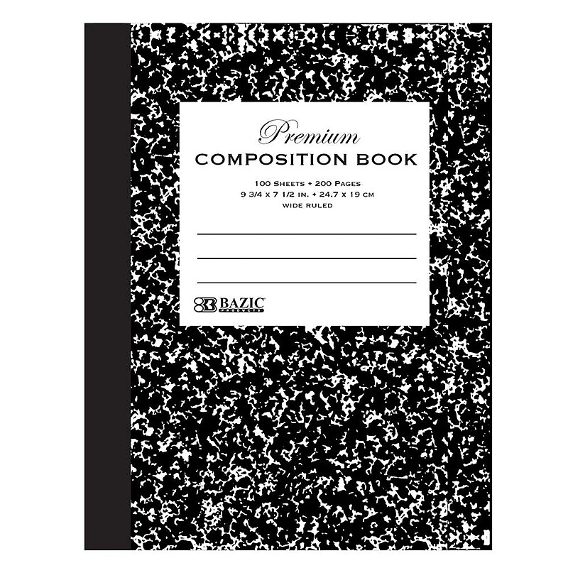 Bazic 1-Subject Composition Notebooks, Wide Ruled, 100 Sheets, Multicolor, 6/Bundle (BAZ5090-6) image 1