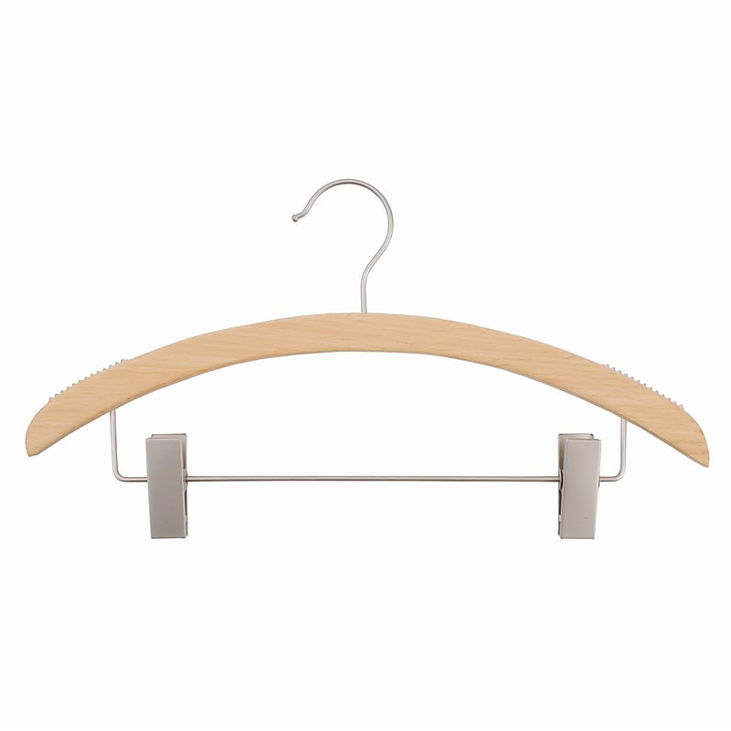 Nahanco 16" Wood Retro Suit Hanger, Low Gloss Natural, 100/Pack (40017RC) image 1