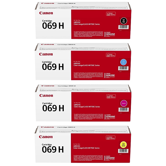 Canon 069 Black/Cyan/Magenta/Yellow High Yield Toner