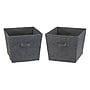 Household Essentials Medium Fabric Storage Bin, 10" x 12"x 14", 29 Qt., Gray, 2/Pack (7545-1)~#|#~85703E91-FABD-4442-857A9B0590415730_sc7