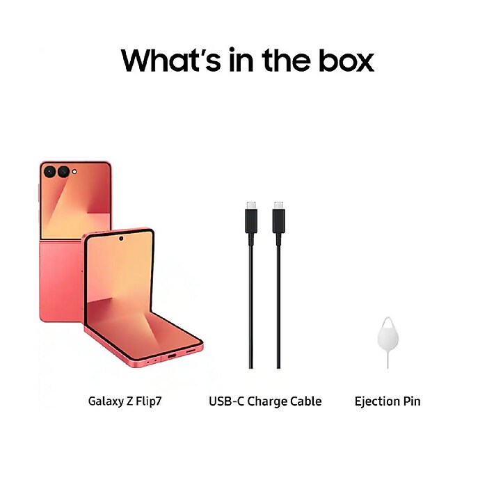 Samsung Galaxy Z Flip7 5G Unlocked Cell Phone, 256GB, Coral Red