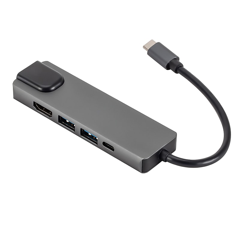 SaharaCase Aluminum 5-in-1 USB-C Hub Adapter for  PC & Mac Laptops (LT00073) image 1