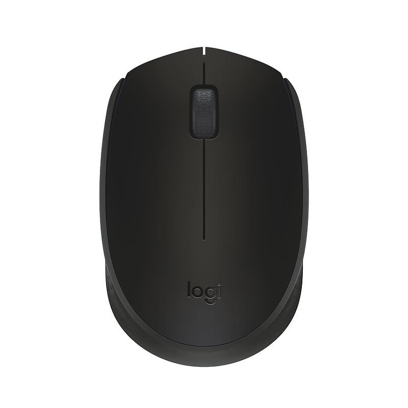 Logitech M170 Wireless Ambidextrous Optical Mouse, Black (910-004940) image 1