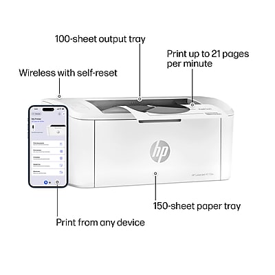 HP LaserJet M110w Wireless Black & White Printer, Print Only, Best for Home Office, AI Enabled (7MD66F) Sansujyuku sansujyuku.com