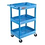 Luxor ENDURA 3-Shelf Utility Cart, Blue (BUSTC111BU)~#|#~85889ABD-E8B9-480C-BAE88CFC5D90622B_sc7