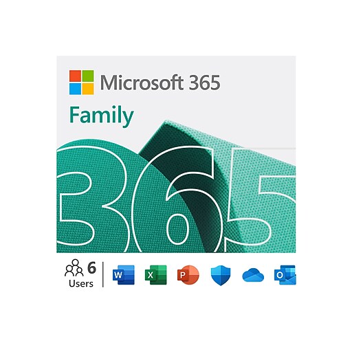 Microsoft 365 Family 12Month Subscription for 6 Users, Windows/Mac
