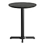 Flash Furniture TopGuard 24" Round Wood Dining Table with X-Base, Black Faux Marble/Black Base (STRD24BMAT2222)~#|#~858DFF2D-05A9-4922-B695AEDC4989BB39_sc7