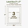 Avery Hemp Rectangle Laser/Inkjet Multipurpose Labels, 3" x 7", Off-White (60/Pack)~#|#~858E06DF-CAC3-4C3E-A25292D433257647_sc7