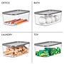 iDESIGN Small Stackable Plastic Storage Bin, Clear (50381)~#|#~858FC2AE-DA28-41F4-9649D6D534CC16AE_sc7