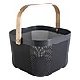 Simplify Small Mesh Storage Basket with Wooden Handle, Charcoal (30062-CHARC-ST)~#|#~85952C88-9F85-4712-91E45377DF80D27B_sc7