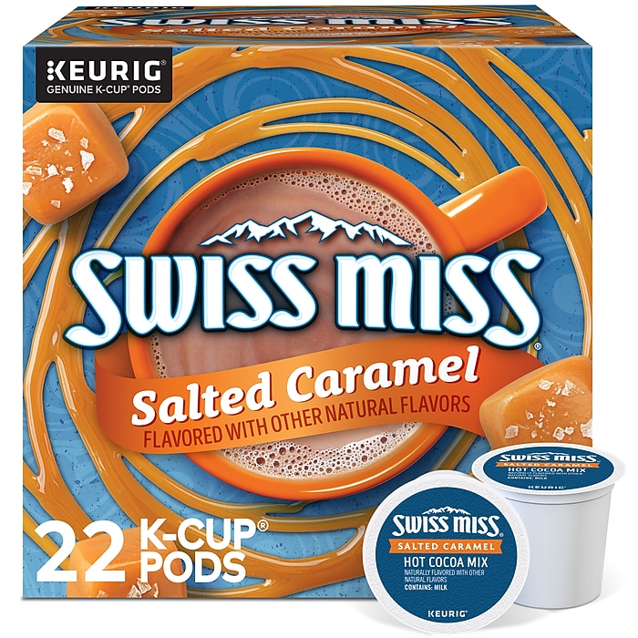 Swiss Miss Salted Caramel Hot Cocoa, Keurig® K-Cup® Pods, 22/Box