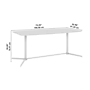 Bush Business Furniture 72"W x 36"D Boat Shaped Conference Table, Modern Hickory/Cool Gray Metallic (99TBM72MHSVK)~#|#~859FDED5-70D2-4B89-BDE03E3983CB7513_sc7