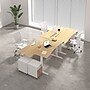 FlexiSpot E7COMMERCIAL 72''W Electric Adjustable Bamboo Standing Desk, Bamboo/White (E7WCOMCR7230LBZB)~#|#~85A38F1F-060B-4604-BC90FDB1720D7AAE_sc7