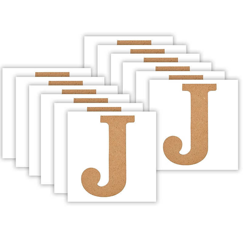 Plaid MDF Letters, 5", Brown Oxide, 12/Pack (PDE63563-12) image 1