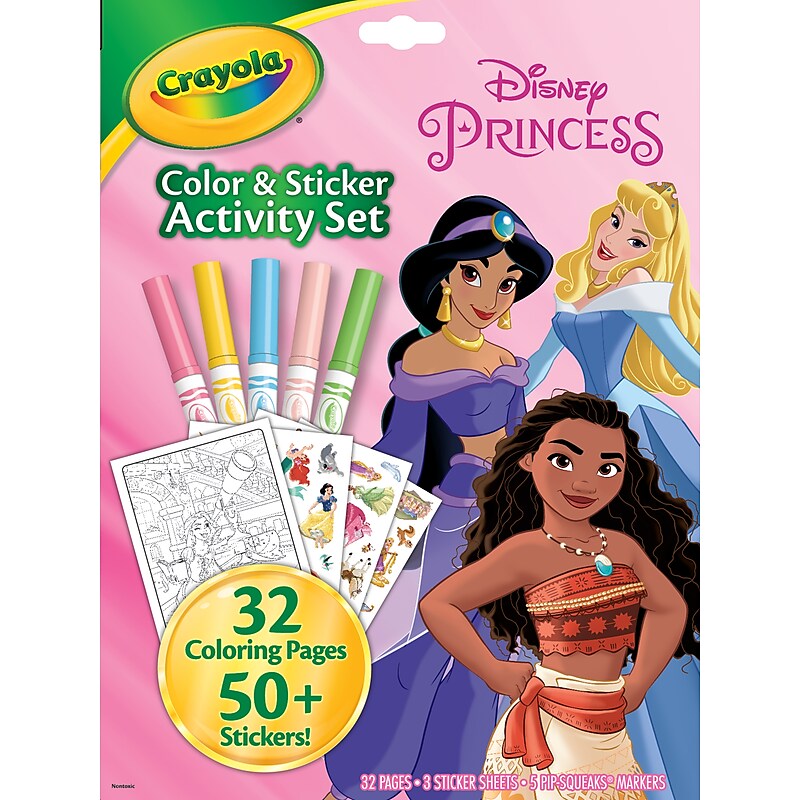 Crayola Disney Princess Color & Sticker Activity Book (04-2745) image 1