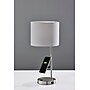 Adesso Wyatt Supercharger Incandescent Desk Lamp, 22"H, Brushed Steel/White (2610-22)~#|#~85AAA7BA-8161-4ECA-81B90E7E1A09188C_sc7