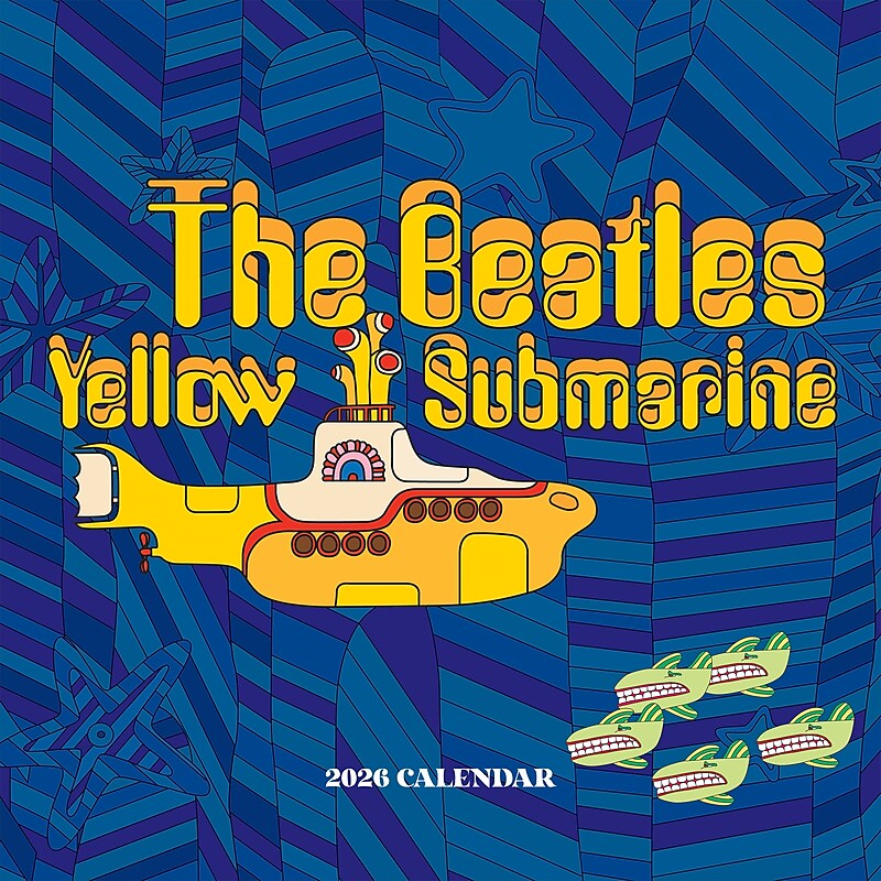 2026 TF Publishing Yellow Submarine 12" x 12" Monthly Wall Calendar (26-1113) image 1
