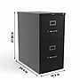 Staples 2-Drawer Mobile Vertical File Cabinet, Letter Size, Lockable, 27.95"H x 14.9"W x 24.4"D, Black (59555/25420)~#|#~85B29062-476D-41D7-8FECFFDB4003FFEF_sc7