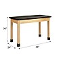 Diversified Woodcrafts Perpetulab Rectangular Science Lab Table, 48" x 24", Oak (P710LBBK30N)~#|#~85B8742C-18DA-4712-BA9F5A51413D4507_sc7