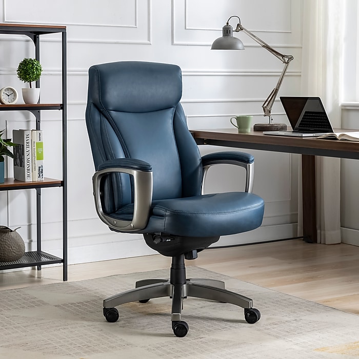 La-Z-Boy Leather Executive Chair, Blue (51447) | Staples La-Z-Boy Leather Executive Chair, Blue (51447) | Staples