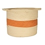 Household Essentials Round Handwoven Paper Rope Basket with Handles, Natural/Terracotta (HE1209)~#|#~85BCB729-CE4C-47C0-BB80DDA564AD54E2_sc7