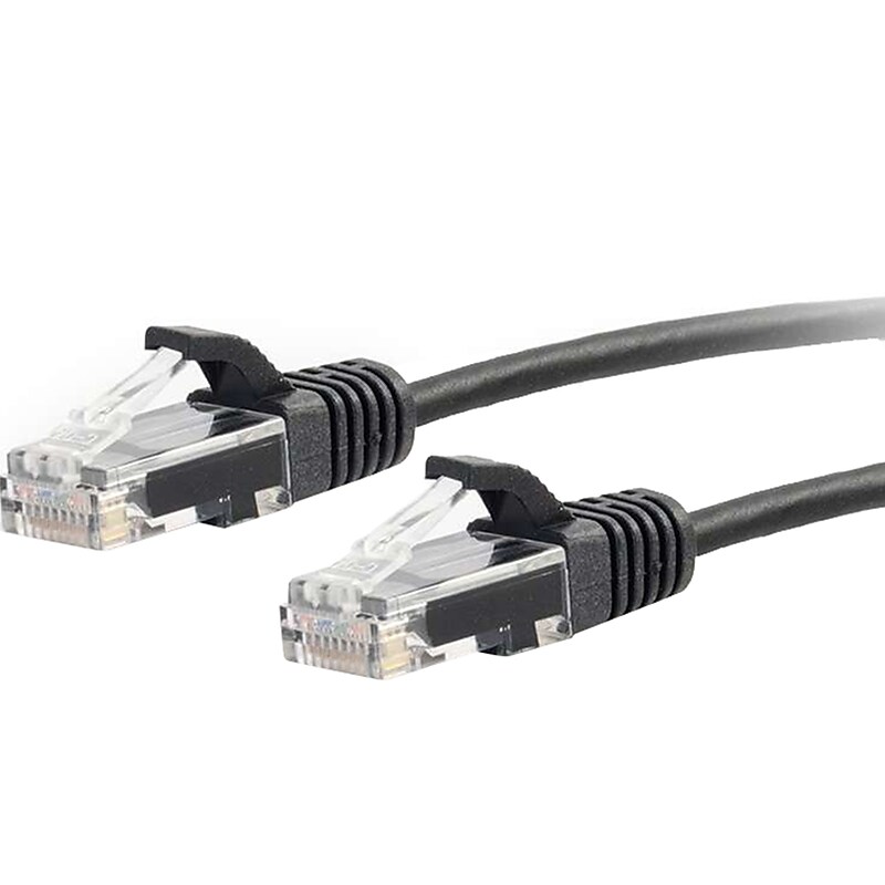 C2G Cables to Go 7' CAT-6 UTP Ethernet Patch Cable, 28 AWG, Black (01106) image 1