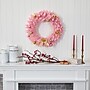 Nearly Natural 24-in Pink Artificial Christmas Wreath with 35 LED Lights and Ornaments (W1119)~#|#~85C50831-E56B-43E3-BEF99C7B859976C3_sc7