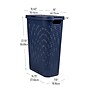 Mind Reader 10.57-Gallon Laundry Hamper with Lid, Plastic, Navy (40HAMP-NVY)~#|#~85C5B950-2892-4383-B214EA20668D9618_sc7