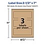 Avery Laser/Inkjet Rectangle Multipurpose Labels, 2.5" x 7", Kraft Brown, 150 Labels/Box ( 94247)~#|#~85CBD9F1-ECC2-4A6F-B42E768FE719BFBC_sc7