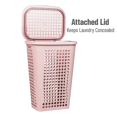 Mind Reader Slim Tapered Hamper with Lid - Thumbnail 3