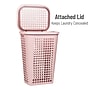 Mind Reader Slim Tapered Hamper with Lid, Plastic, Pink (SWHAMP50-PNK)~#|#~85D0651E-4B36-4705-B489E8D8D60C75BF_sc7