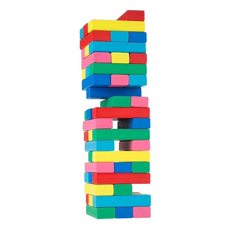 Hey! Play! Classic Wooden Blocks Stacking Game (80-JGG105) image 1
