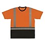 Ergodyne GloWear 8286BK High Visibility Short Sleeve Black Bottom T-Shirt, ANSI Type R Class 2, Orange, X-Large (22195)~#|#~85D46ECD-6A67-42E1-B2D0419F903634DC_sc7