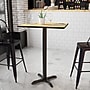 Flash Furniture Laminate Table Top with 22'' x 22'' Bar-Height Table Base, 24'' x 30'', Natural (XUNT2430T2222B)~#|#~85DC2EDF-A83F-47ED-B3CDA69A4B00E4C7_sc7