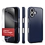 SaharaCase Classic MagSafe Rugged Case with Tempered Glass Screen Protector for iPhone 16, Shock Absorbing, Navy Blue (CP00644)~#|#~85DEC7A5-5365-415B-A9855CC765783B43_sc7