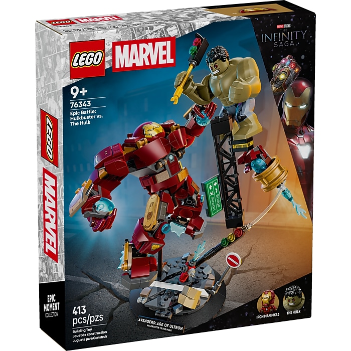 LEGO Marvel Epic Battle Hulkbuster vs. The Hulk Building Set, 413
