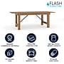 Flash Furniture Pine Wood Folding Farm Table, 40"D x 84"W, Antique Rustic (XAF84X40)~#|#~85EE9BD5-21D8-46D3-AECE81E06BEE5D7F_sc7
