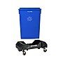 Alpine Industries Polypropylene Recycling Bin and Dolly, 23 Gallon, Blue (ALP477-R-BLU-PKD)~#|#~85F03EDB-0602-4563-8DF568A1B13E042D_sc7