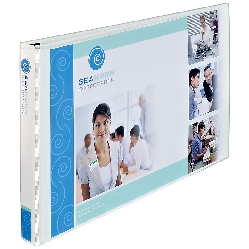 Avery Heavy Duty 1" 3-Ring View Binders, Slant Ring, White (AVE72124) image 1