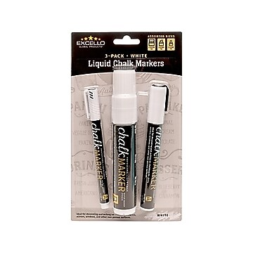 Excello Global Products Washable Chalk Marker, 1-2mm Tip